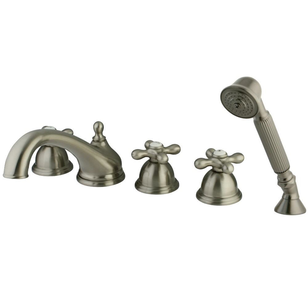 Kingston Brass Roman Tub Faucet with Hand Shower, Brushed Nickel Kingston Brass Roman Tub Faucet with Hand Shower, Brushed Nickel
