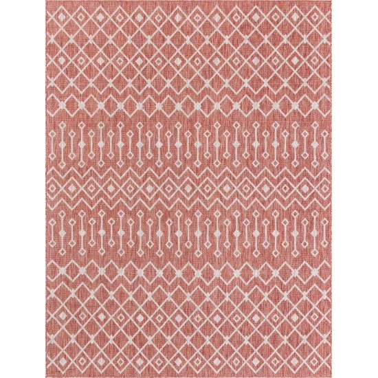 Rug Unique Loom Outdoor Trellis Rust Red Rectangular 9' 0 x 12' 0