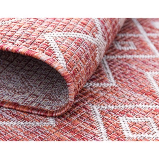Rug Unique Loom Outdoor Trellis Rust Red Rectangular 9' 0 x 12' 0