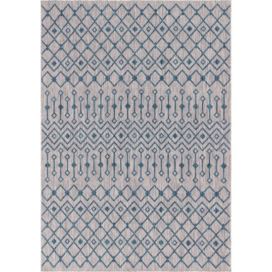 Rug Unique Loom Outdoor Trellis Gray Rectangular 8' 0 x 11' 4