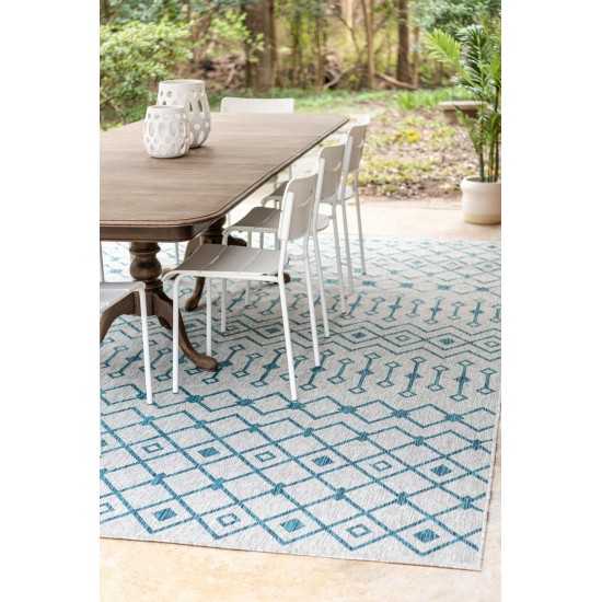 Rug Unique Loom Outdoor Trellis Gray Rectangular 8' 0 x 11' 4