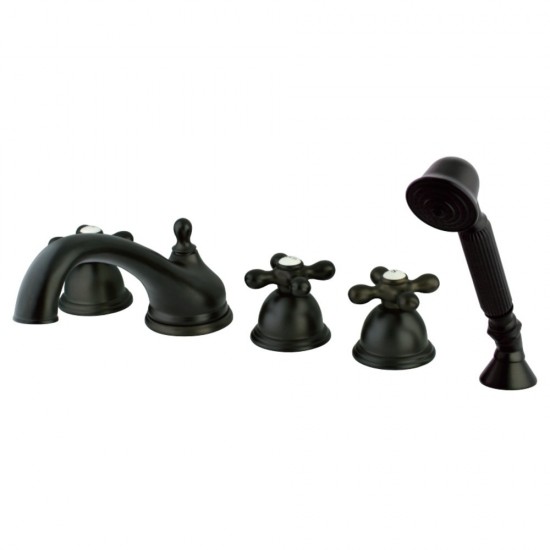 Kingston Brass Roman Tub Faucet with Hand Shower, Oil Rubbed Bronze