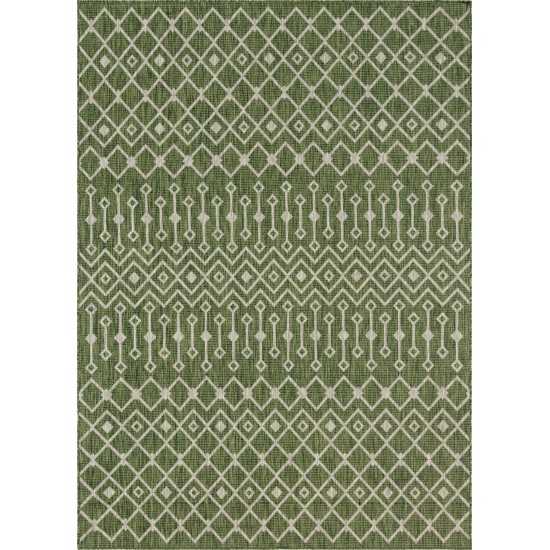 Rug Unique Loom Outdoor Trellis Green Rectangular 8' 0 x 11' 4