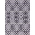 Rug Unique Loom Outdoor Trellis Light Gray Rectangular 9' 0 x 12' 0