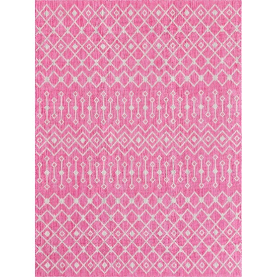 Rug Unique Loom Outdoor Trellis Pink Rectangular 9' 0 x 12' 0