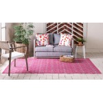 Rug Unique Loom Outdoor Trellis Pink Rectangular 8' 0 x 11' 4