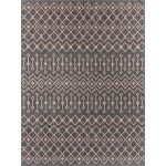 Rug Unique Loom Outdoor Trellis Charcoal Gray Rectangular 9' 0 x 12' 0