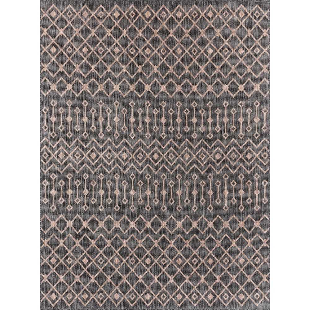Rug Unique Loom Outdoor Trellis Charcoal Gray Rectangular 9' 0 x 12' 0 Rug Unique Loom Outdoor Trellis Charcoal Gray Rectangular 9' 0 x 12' 0