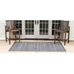 Rug Unique Loom Outdoor Trellis Charcoal Gray Rectangular 9' 0 x 12' 0
