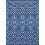 Rug Unique Loom Outdoor Trellis Blue Rectangular 9' 0 x 12' 0