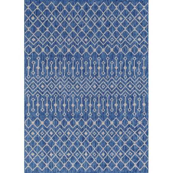 Rug Unique Loom Outdoor Trellis Blue Rectangular 8' 0 x 11' 4