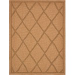 Rug Unique Loom Outdoor Trellis Light Brown Rectangular 9' 0 x 12' 0