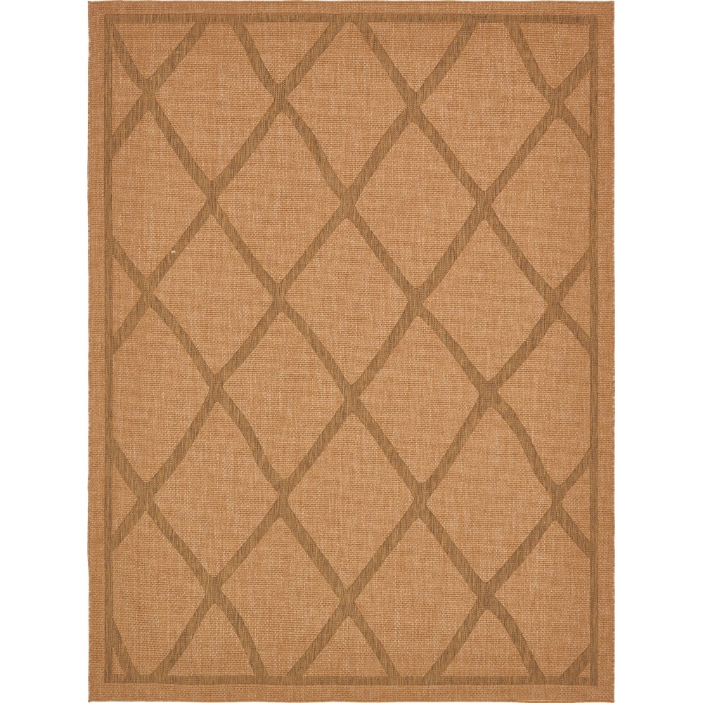 Rug Unique Loom Outdoor Trellis Light Brown Rectangular 9' 0 x 12' 0 Rug Unique Loom Outdoor Trellis Light Brown Rectangular 9' 0 x 12' 0