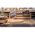 Rug Unique Loom Outdoor Trellis Light Brown Rectangular 9' 0 x 12' 0