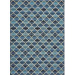 Rug Unique Loom Outdoor Trellis Blue Rectangular 8' 0 x 11' 4