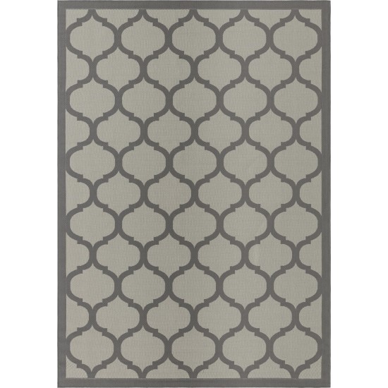 Rug Unique Loom Outdoor Trellis Gray Rectangular 8' 0 x 11' 4