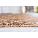 Rug Unique Loom Outdoor Trellis Light Brown Rectangular 9' 0 x 12' 0