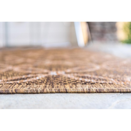 Rug Unique Loom Outdoor Trellis Light Brown Rectangular 9' 0 x 12' 0