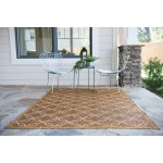 Rug Unique Loom Outdoor Trellis Light Brown Rectangular 9' 0 x 12' 0