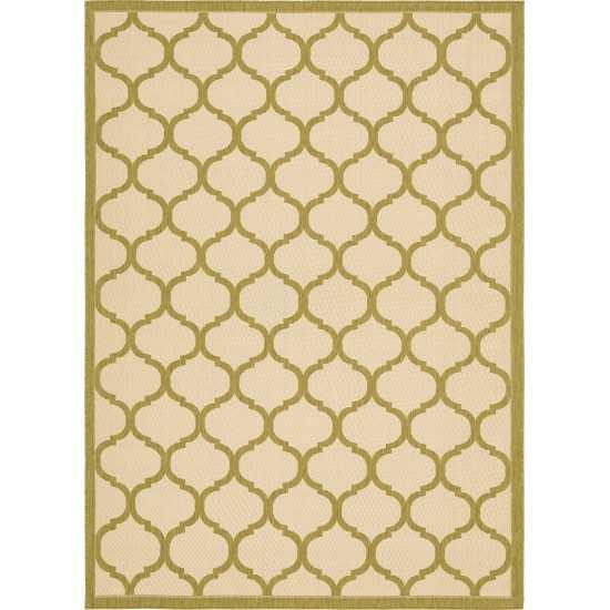 Rug Unique Loom Outdoor Trellis Olive Rectangular 8' 0 x 11' 4