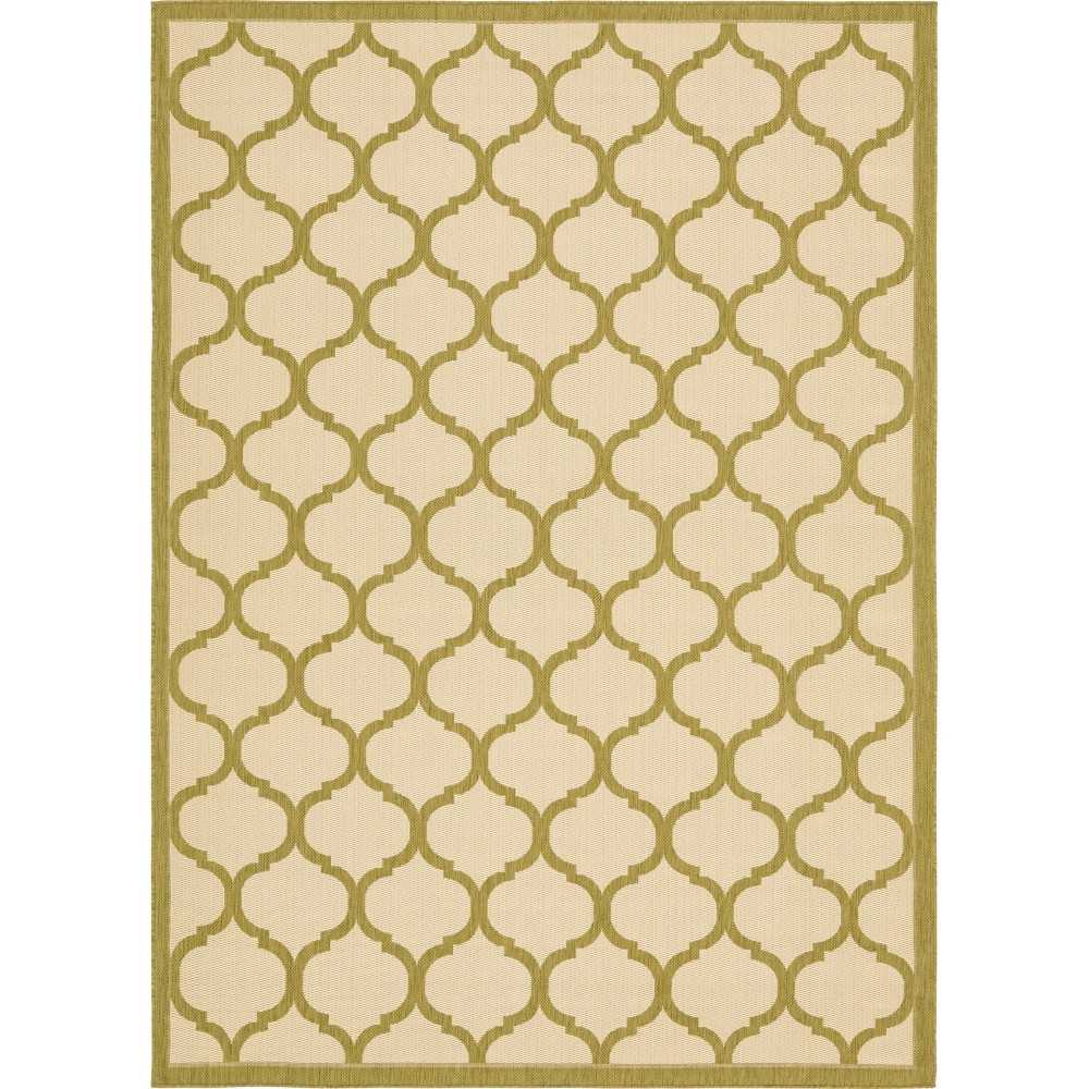 Rug Unique Loom Outdoor Trellis Olive Rectangular 8' 0 x 11' 4