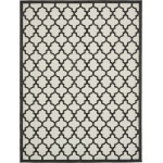 Rug Unique Loom Outdoor Trellis Black Rectangular 9' 0 x 12' 0