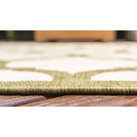 Rug Unique Loom Outdoor Trellis Olive Rectangular 8' 0 x 11' 4