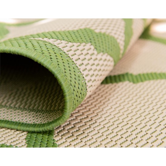 Rug Unique Loom Outdoor Trellis Green Rectangular 8' 0 x 11' 4