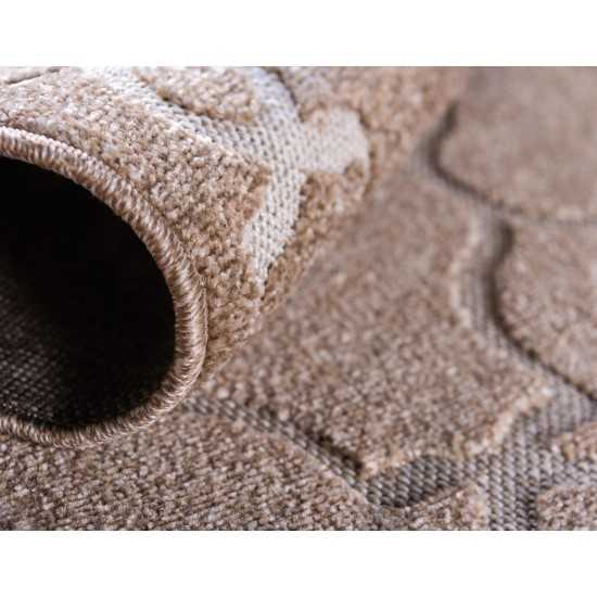 Rug Unique Loom Outdoor Trellis Light Brown Rectangular 9' 0 x 12' 0