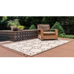 Rug Unique Loom Outdoor Trellis Beige Rectangular 8' 0 x 11' 4