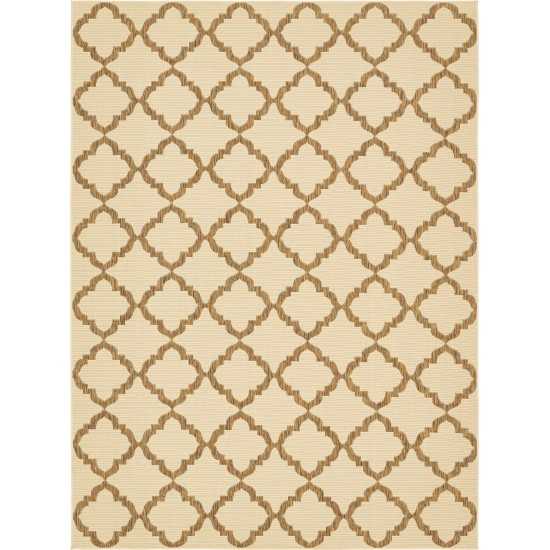 Rug Unique Loom Outdoor Trellis Beige Rectangular 8' 0 x 11' 4