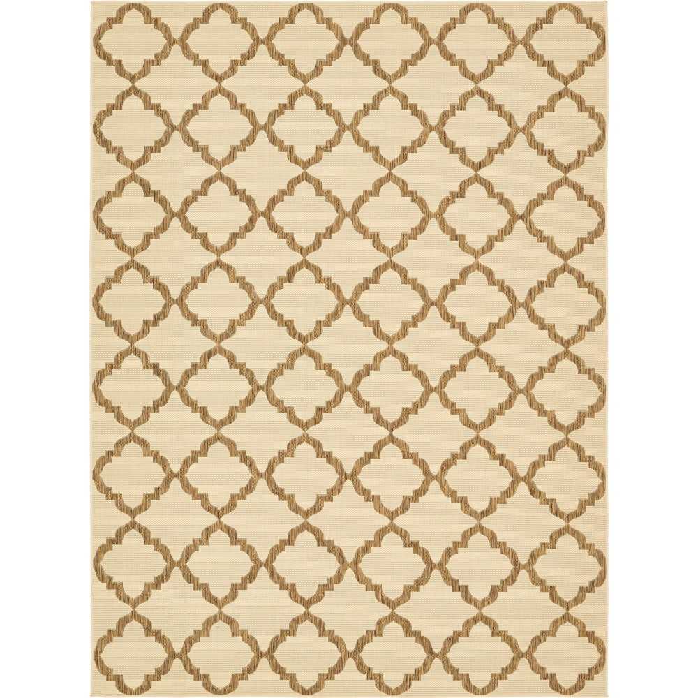 Rug Unique Loom Outdoor Trellis Beige Rectangular 8' 0 x 11' 4