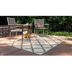 Rug Unique Loom Outdoor Trellis Beige Rectangular 8' 0 x 11' 4