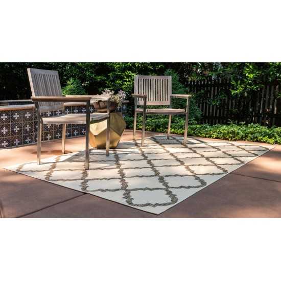 Rug Unique Loom Outdoor Trellis Beige Rectangular 8' 0 x 11' 4