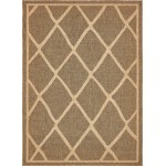 Rug Unique Loom Outdoor Trellis Brown Rectangular 8' 0 x 11' 4