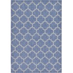 Rug Unique Loom Outdoor Trellis Navy Blue Rectangular 8' 0 x 11' 4