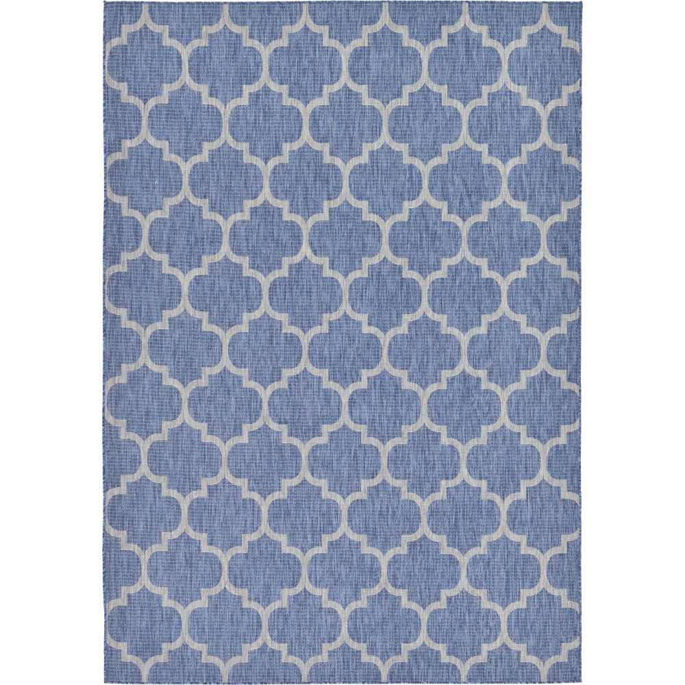 Rug Unique Loom Outdoor Trellis Navy Blue Rectangular 8' 0 x 11' 4 Rug Unique Loom Outdoor Trellis Navy Blue Rectangular 8' 0 x 11' 4