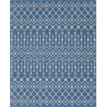 Rug Unique Loom Outdoor Trellis Blue Rectangular 8' 0 x 10' 0