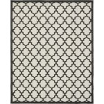 Rug Unique Loom Outdoor Trellis Black Rectangular 8' 0 x 10' 0