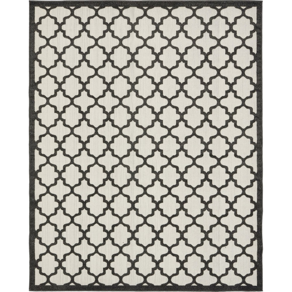 Rug Unique Loom Outdoor Trellis Black Rectangular 8' 0 x 10' 0 Rug Unique Loom Outdoor Trellis Black Rectangular 8' 0 x 10' 0