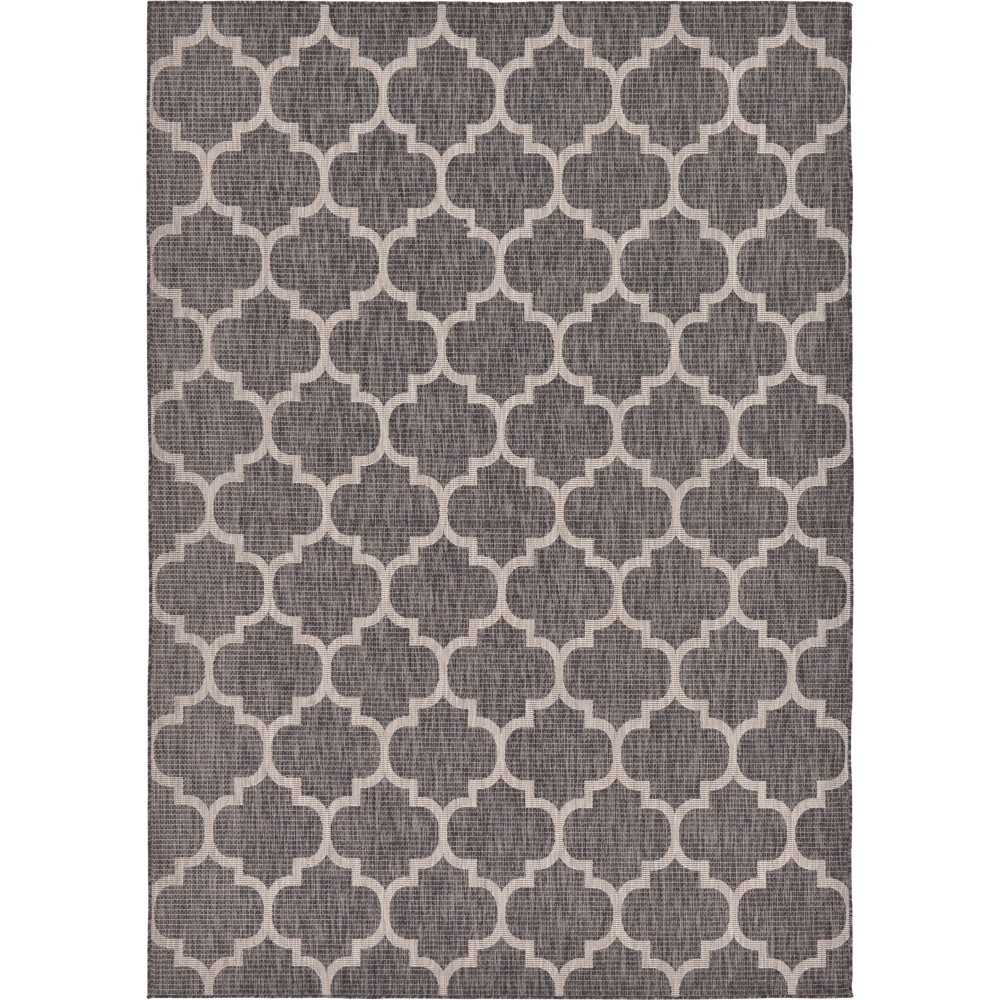 Rug Unique Loom Outdoor Trellis Black Rectangular 8' 0 x 11' 4 Rug Unique Loom Outdoor Trellis Black Rectangular 8' 0 x 11' 4