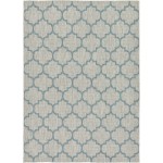 Rug Unique Loom Outdoor Trellis Blue Rectangular 8' 0 x 11' 4