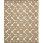 Rug Unique Loom Outdoor Trellis Light Brown Rectangular 8' 0 x 10' 0
