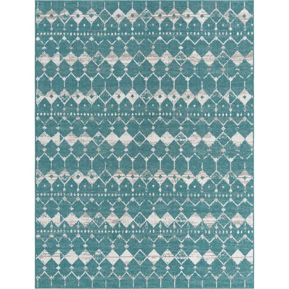 Rug Unique Loom Outdoor Trellis Teal Rectangular 7' 10 x 10' 0 Rug Unique Loom Outdoor Trellis Teal Rectangular 7' 10 x 10' 0