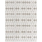 Rug Unique Loom Outdoor Trellis Ivory/Gray Rectangular 7' 10 x 10' 0