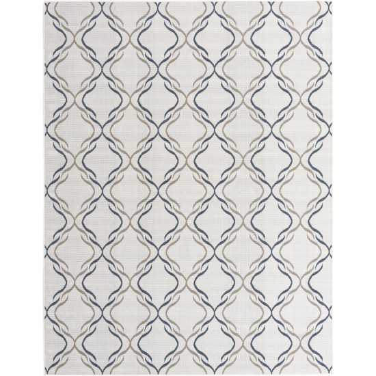 Rug Unique Loom Outdoor Trellis Ivory Rectangular 7' 10 x 10' 0