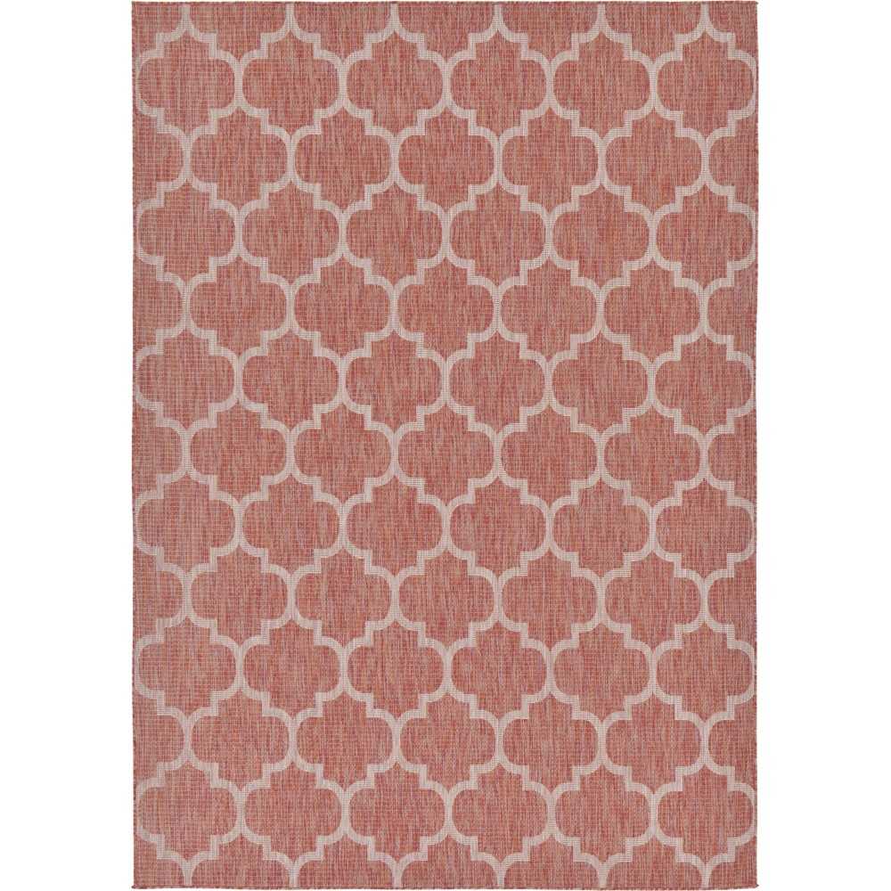 Rug Unique Loom Outdoor Trellis Rust Red Rectangular 7' 0 x 10' 0 Rug Unique Loom Outdoor Trellis Rust Red Rectangular 7' 0 x 10' 0