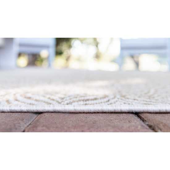 Rug Unique Loom Outdoor Trellis Tan Rectangular 7' 0 x 10' 0