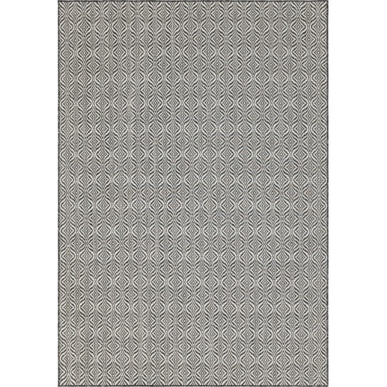 Rug Unique Loom Outdoor Trellis Charcoal Rectangular 7' 0 x 10' 0