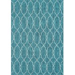 Rug Unique Loom Outdoor Trellis Teal Rectangular 7' 0 x 10' 0